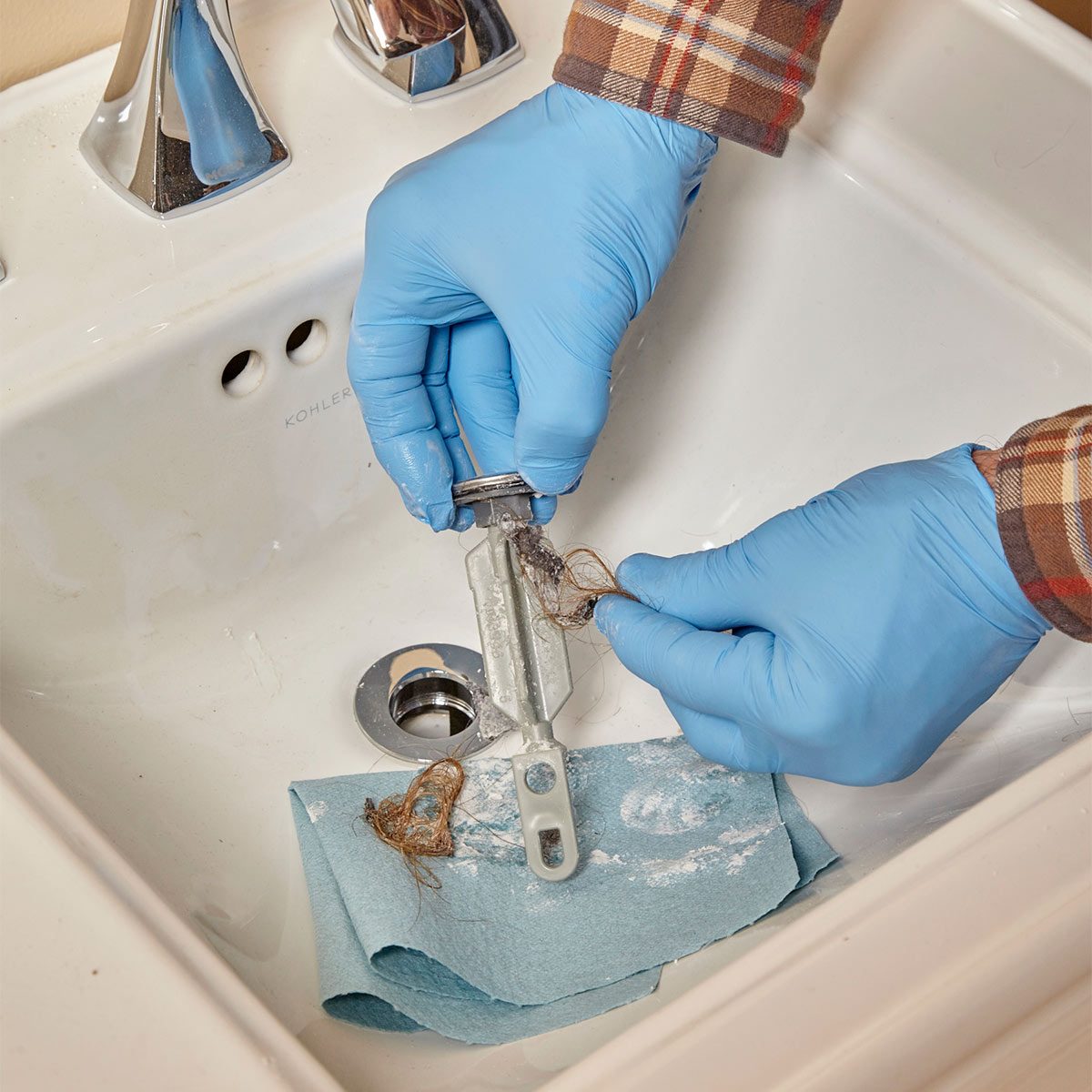 unclog pop-up stopper