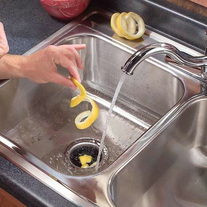 lemon rind down sink disposal