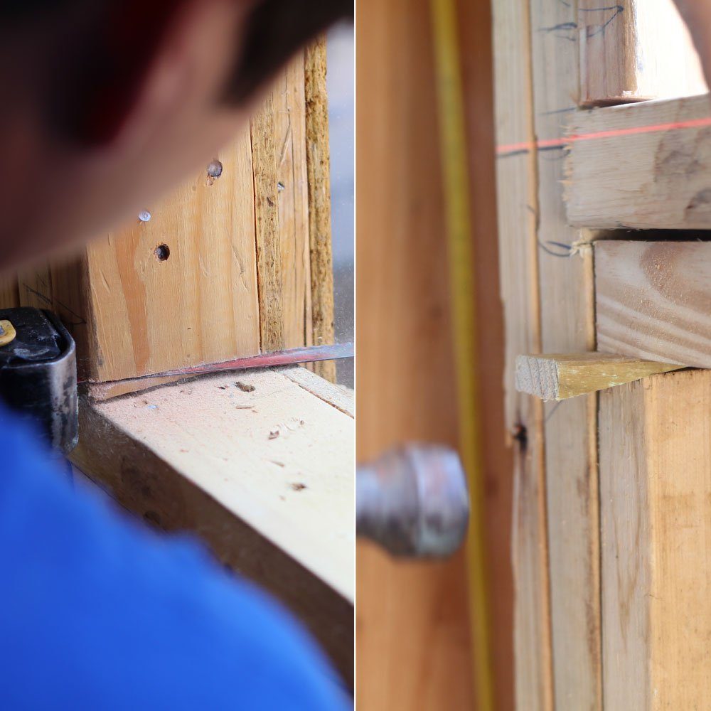 Ensuring that a window has the proper slope 