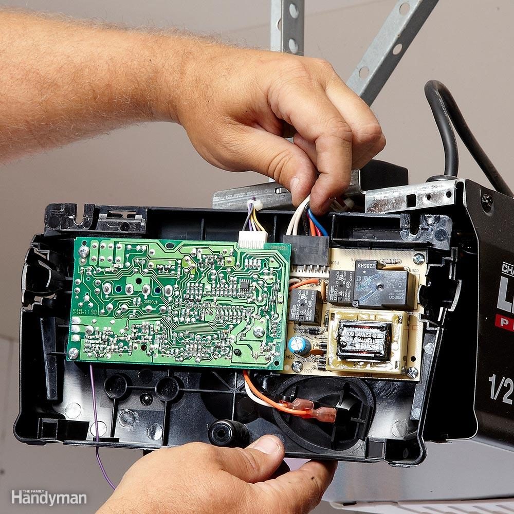 Fixing the circuit board inside a garage door opener