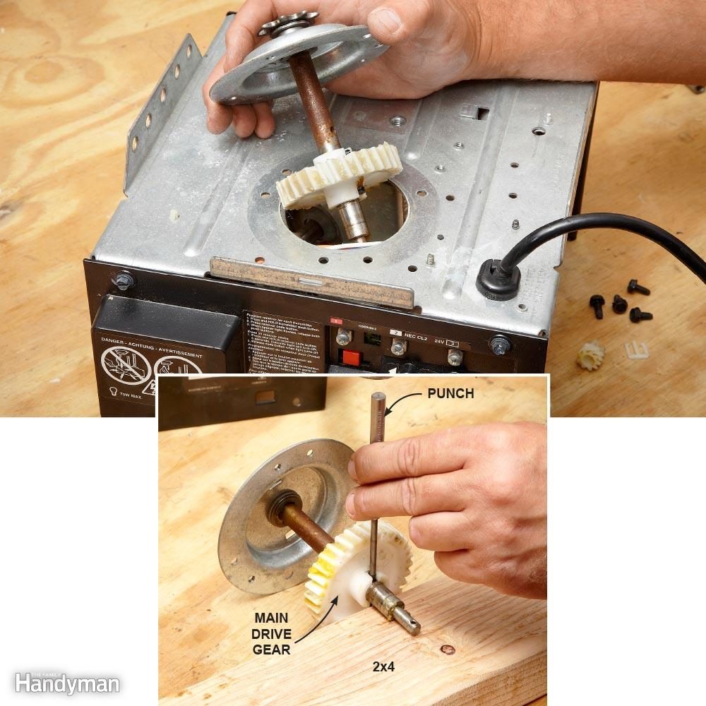 Replacing the gear drive in a garage door opener