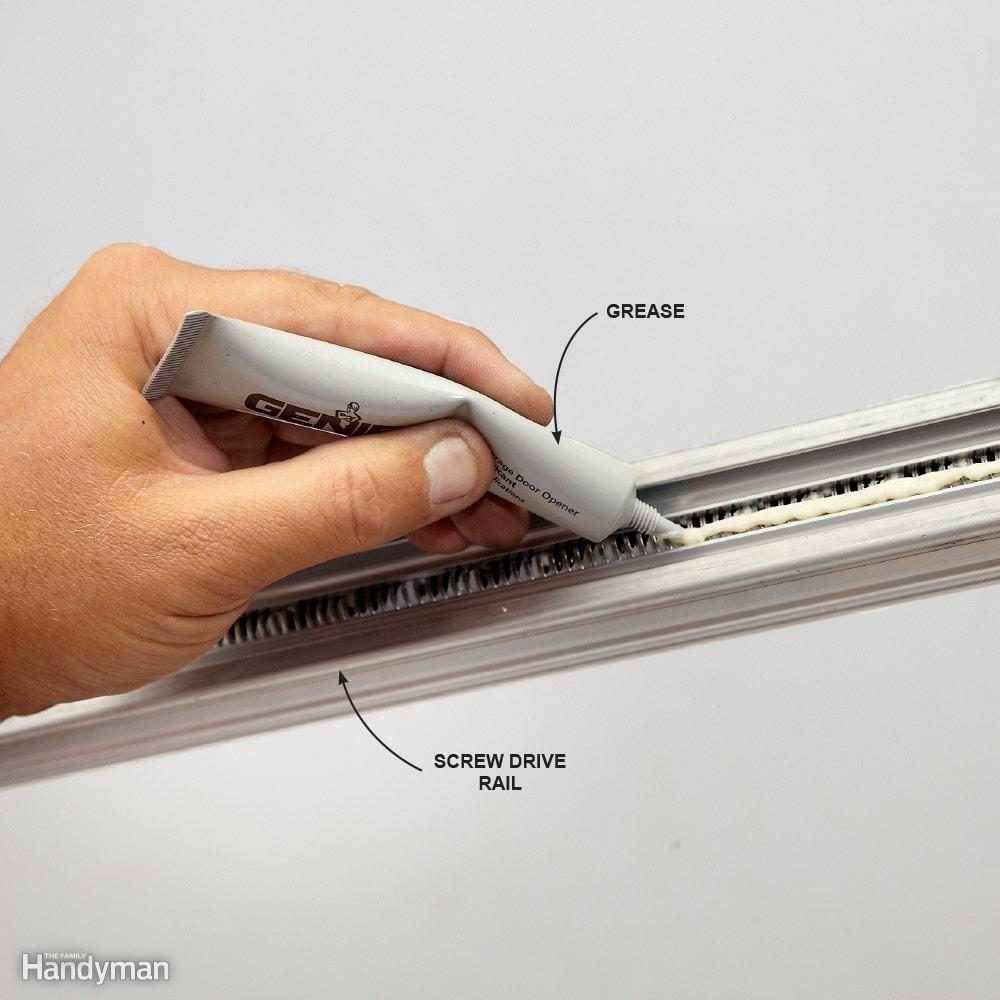 Lubricating the rail on a garage door