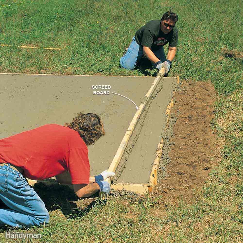 shed foundation concrete slab
