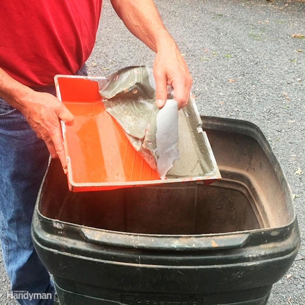 Never clean a roller tray