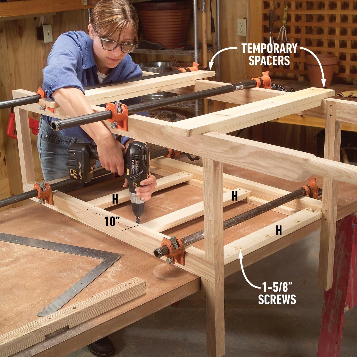 Construct A Classic Wooden Cart Join the side frames