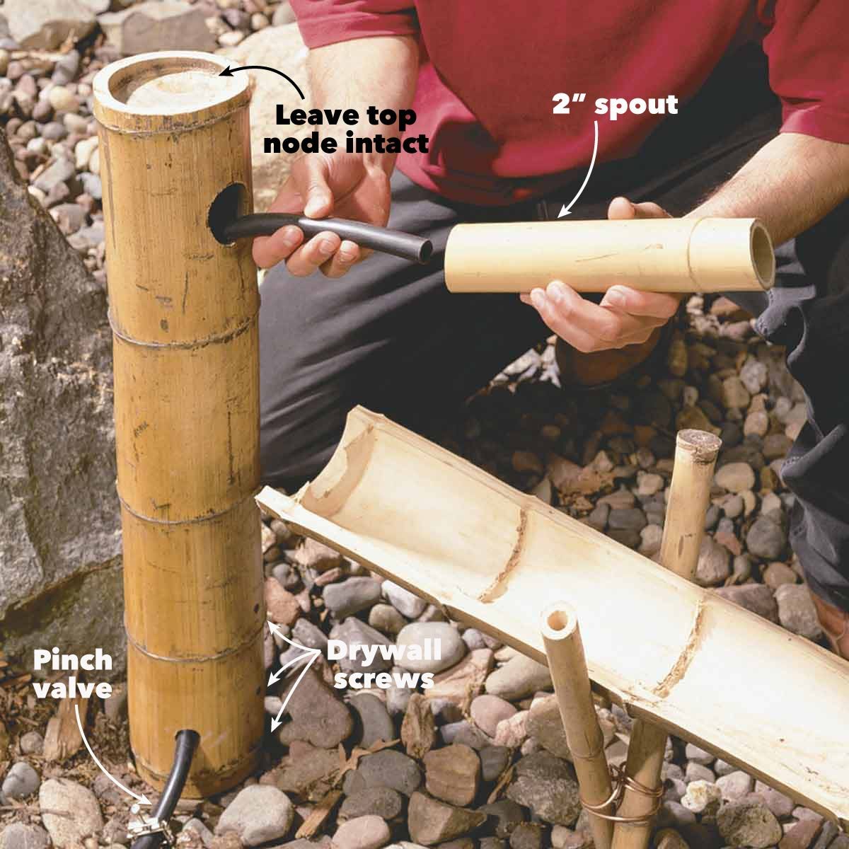 diy japanese bamboo fountain