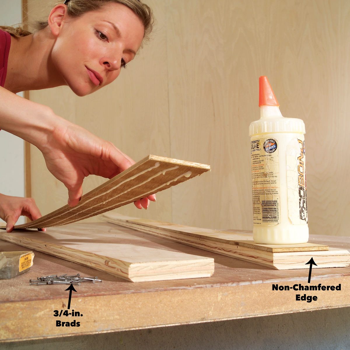 add plywood spacer to slatwall