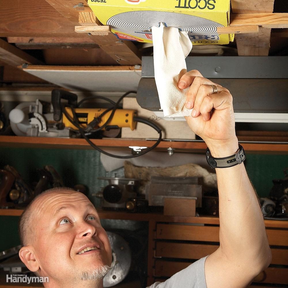 Overhead rag storage