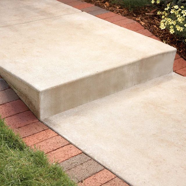 brick pavers along step