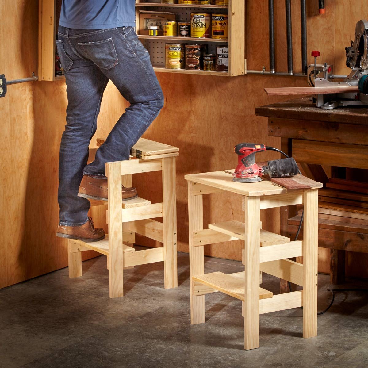 Shop stool/stepladder