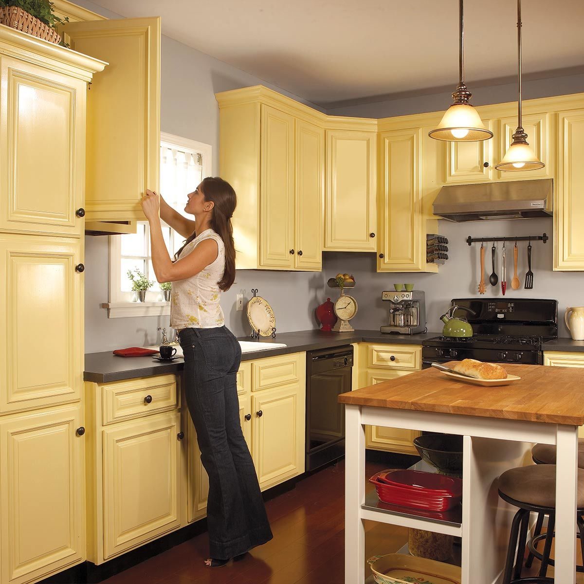 Kitchen Updates: Paint Tired, Old Cabinets