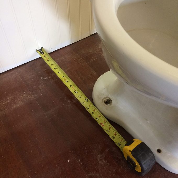 measure rough in for offset toilet flange