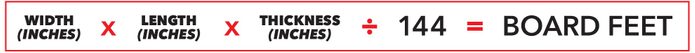board foot measurements