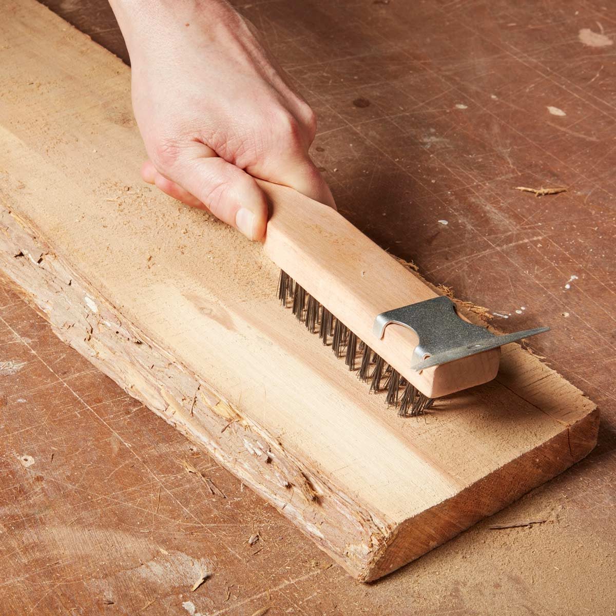 cleaning old board woods