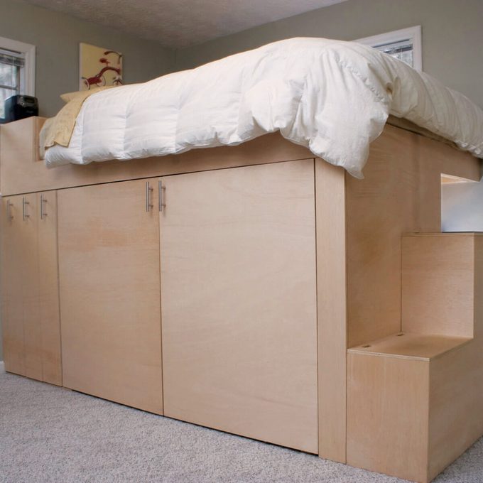 Loft bed and storage system