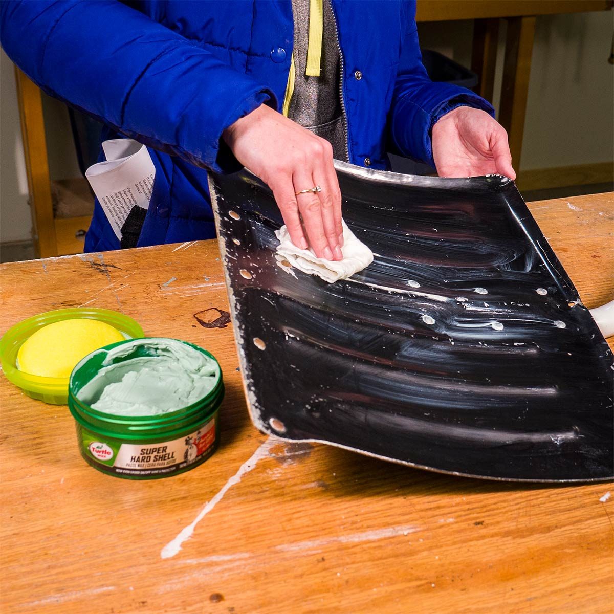 Coat Your Snow Shovel with Car Wax
