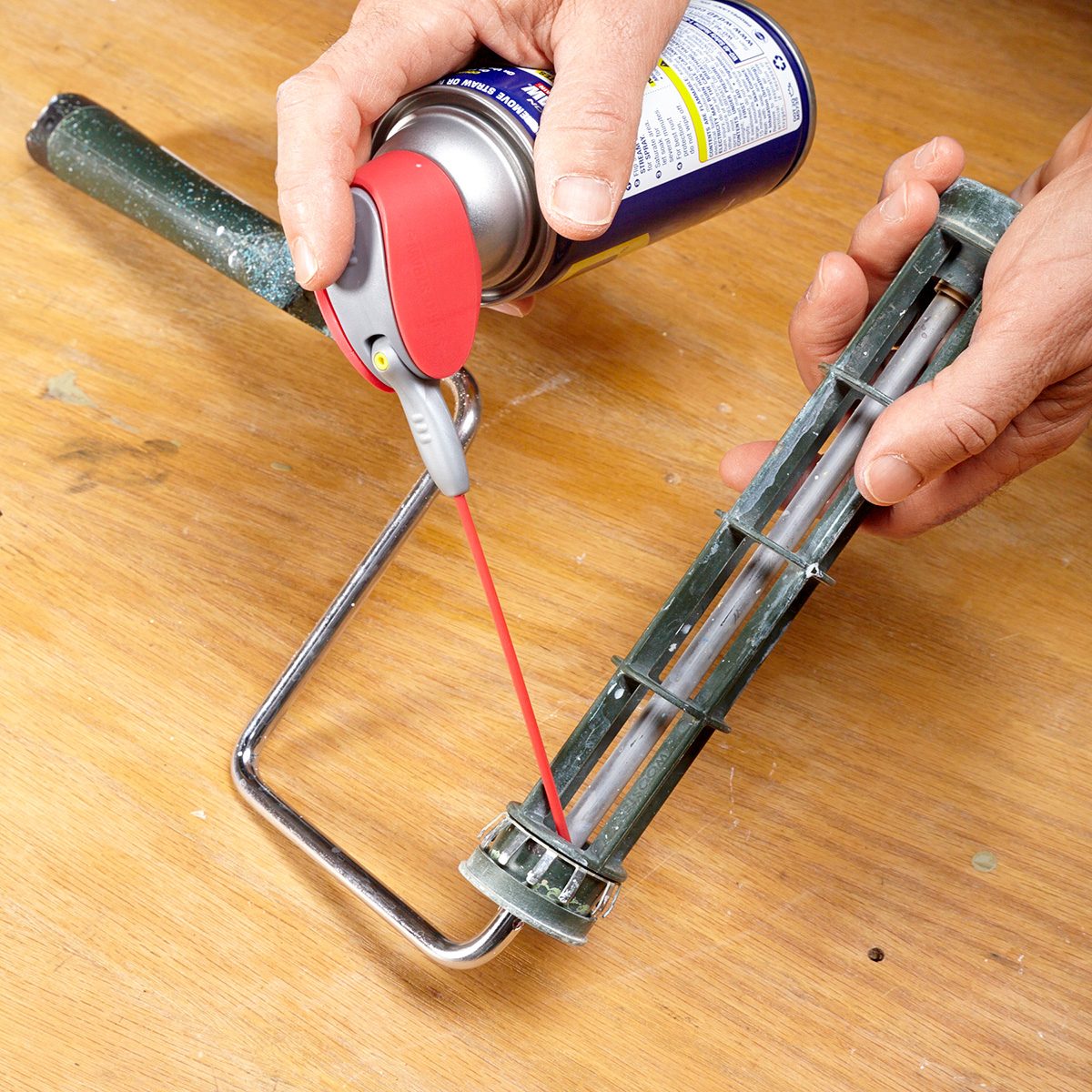 Lube the roller with WD-40 | Construction Pro Tips