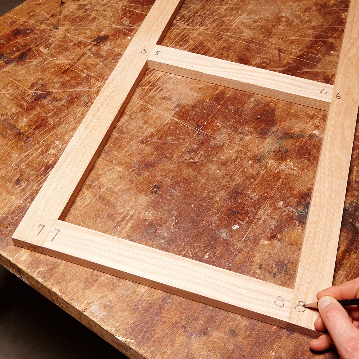 label frame parts first for accurate final dimensions 