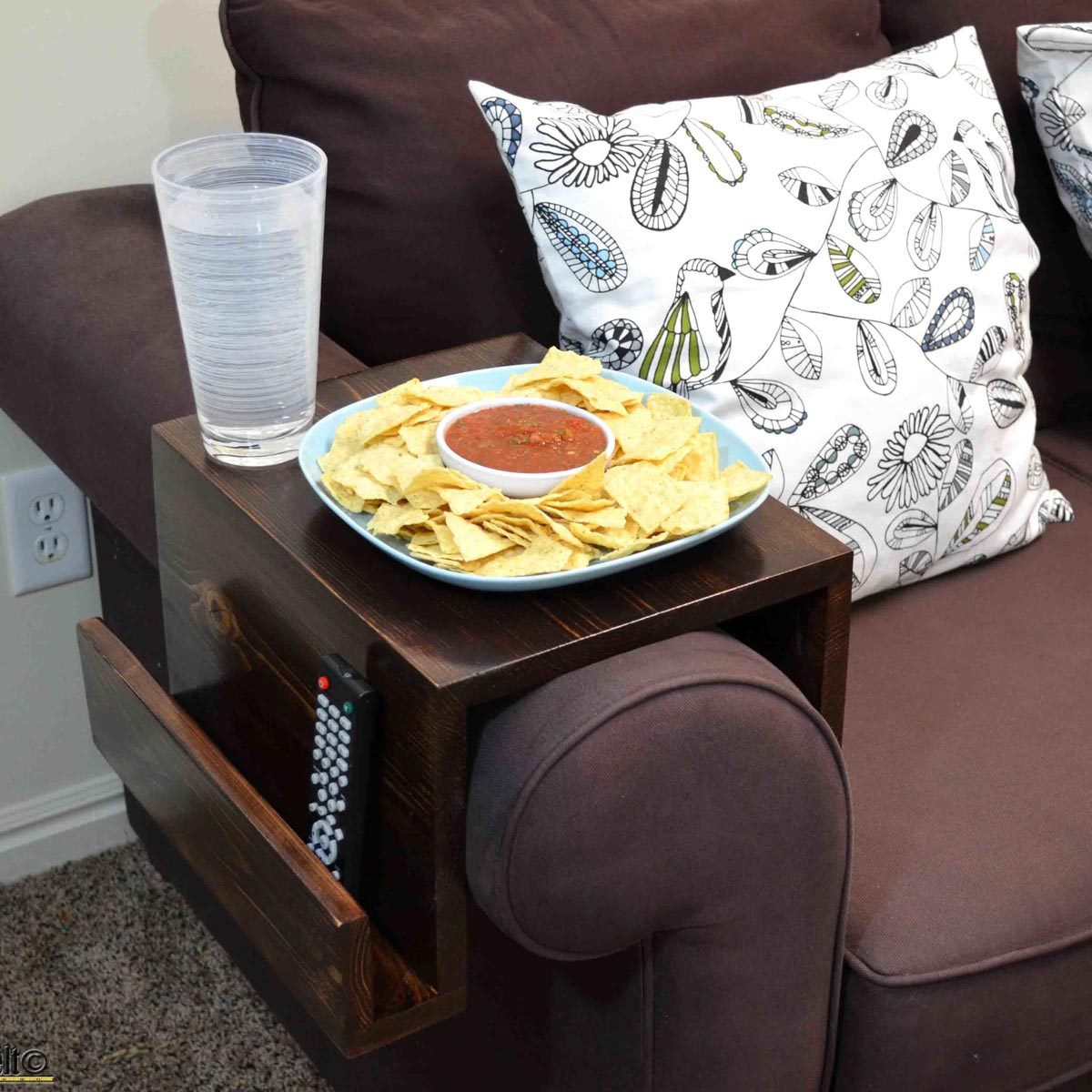 DIY Sofa Arm Table