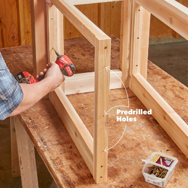 attaching front and back of fire table