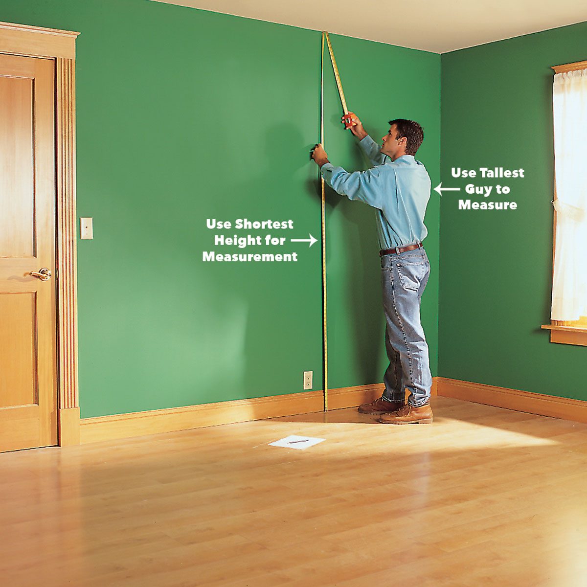 measure bookcase location