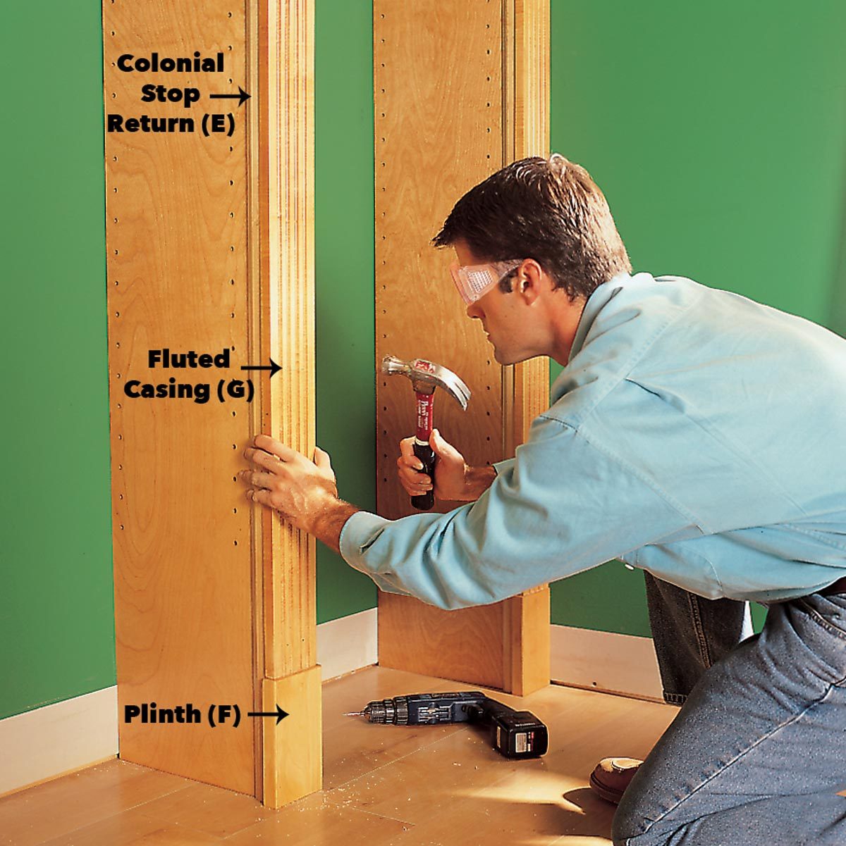 fluted casing bookshelves