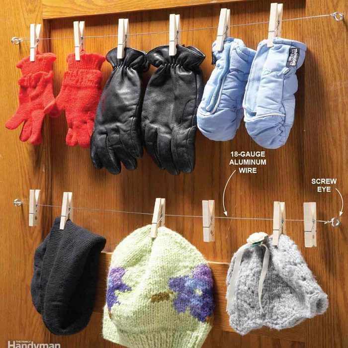 Closet Clothespin Rack