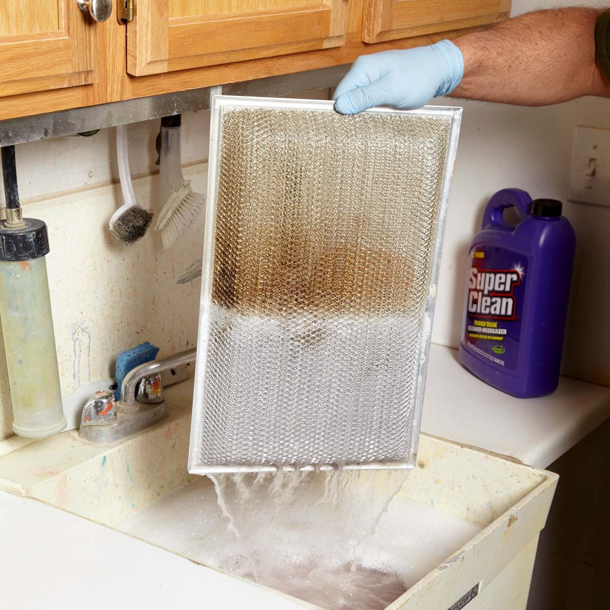 clean oven range vent hood