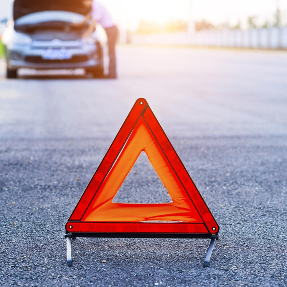 car emergency kit Car having problems on the road 