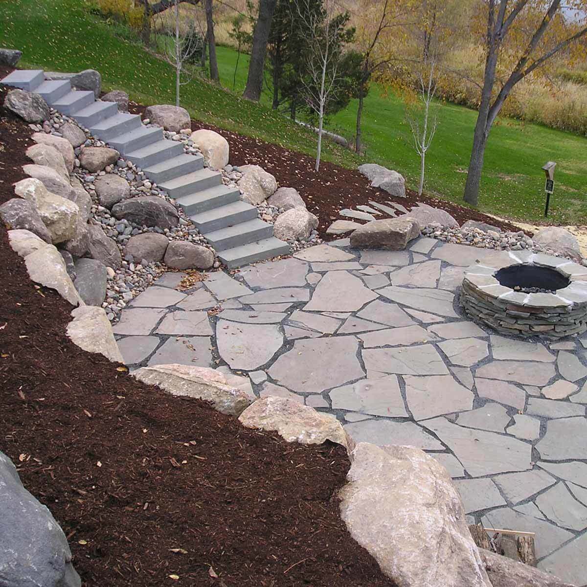 Patio with Retaining Wall