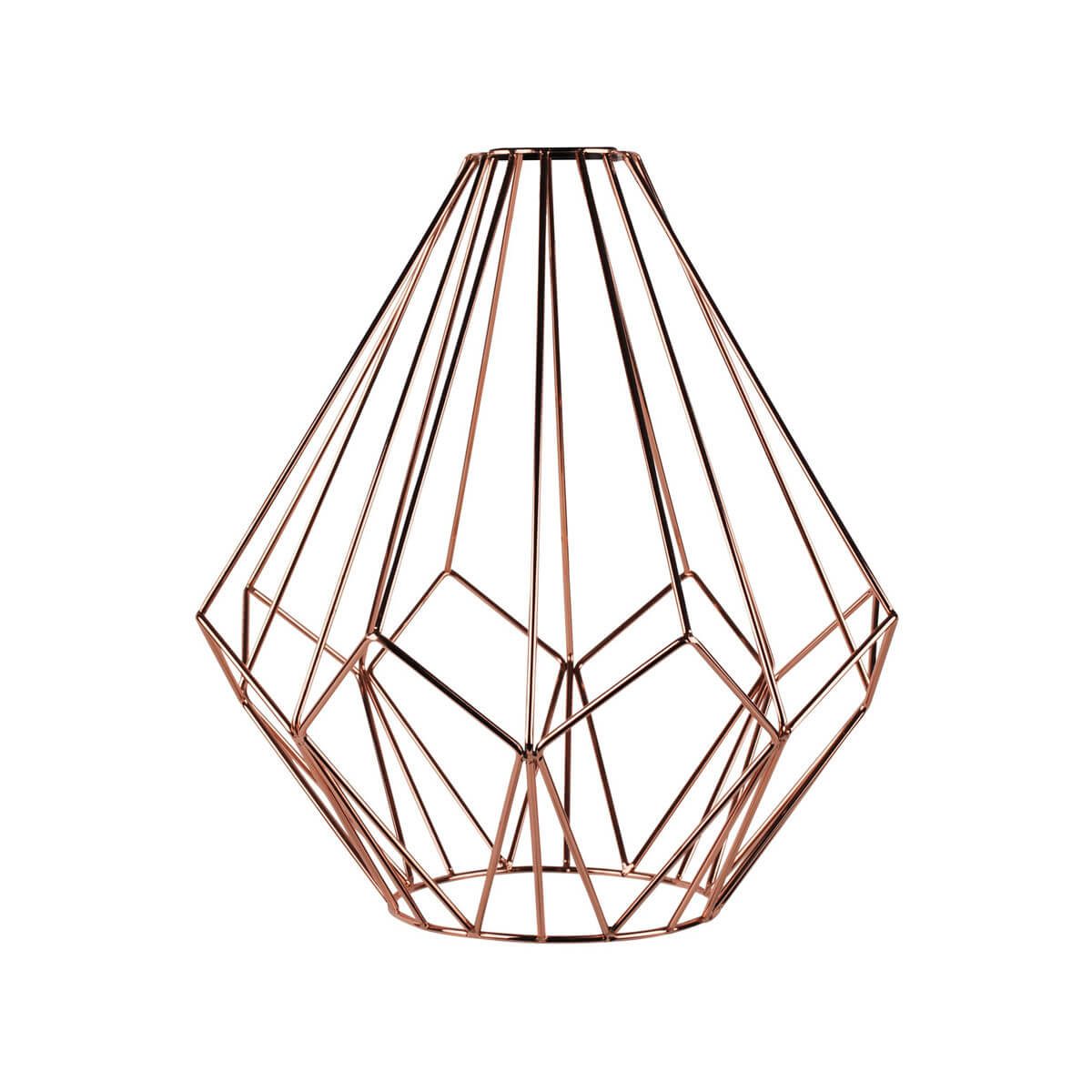 geometric copper light pendant