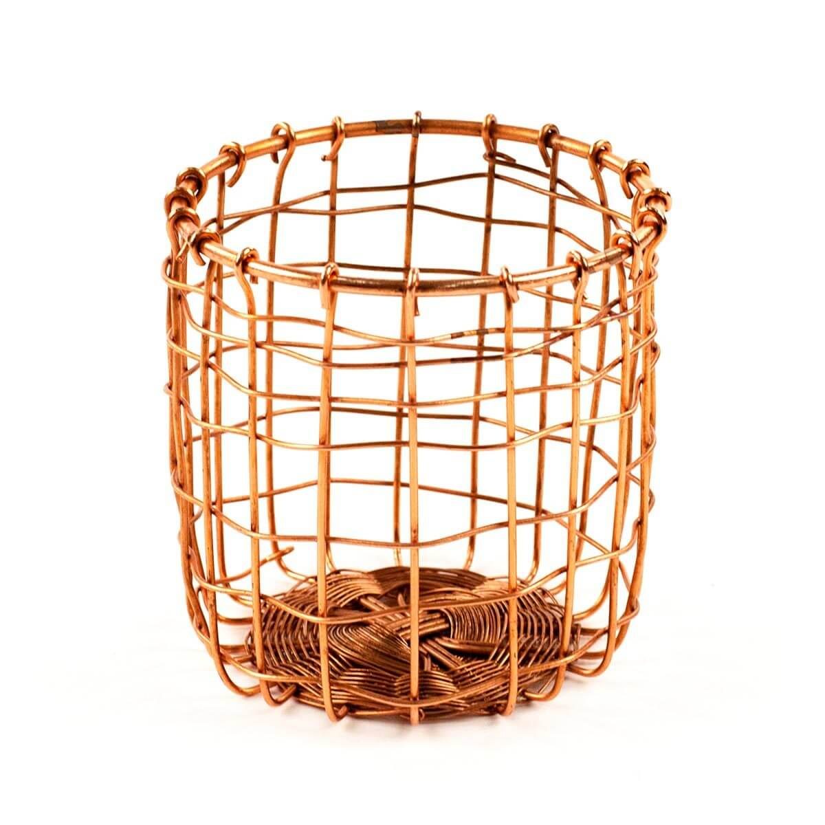 copper wire pencil holder basket