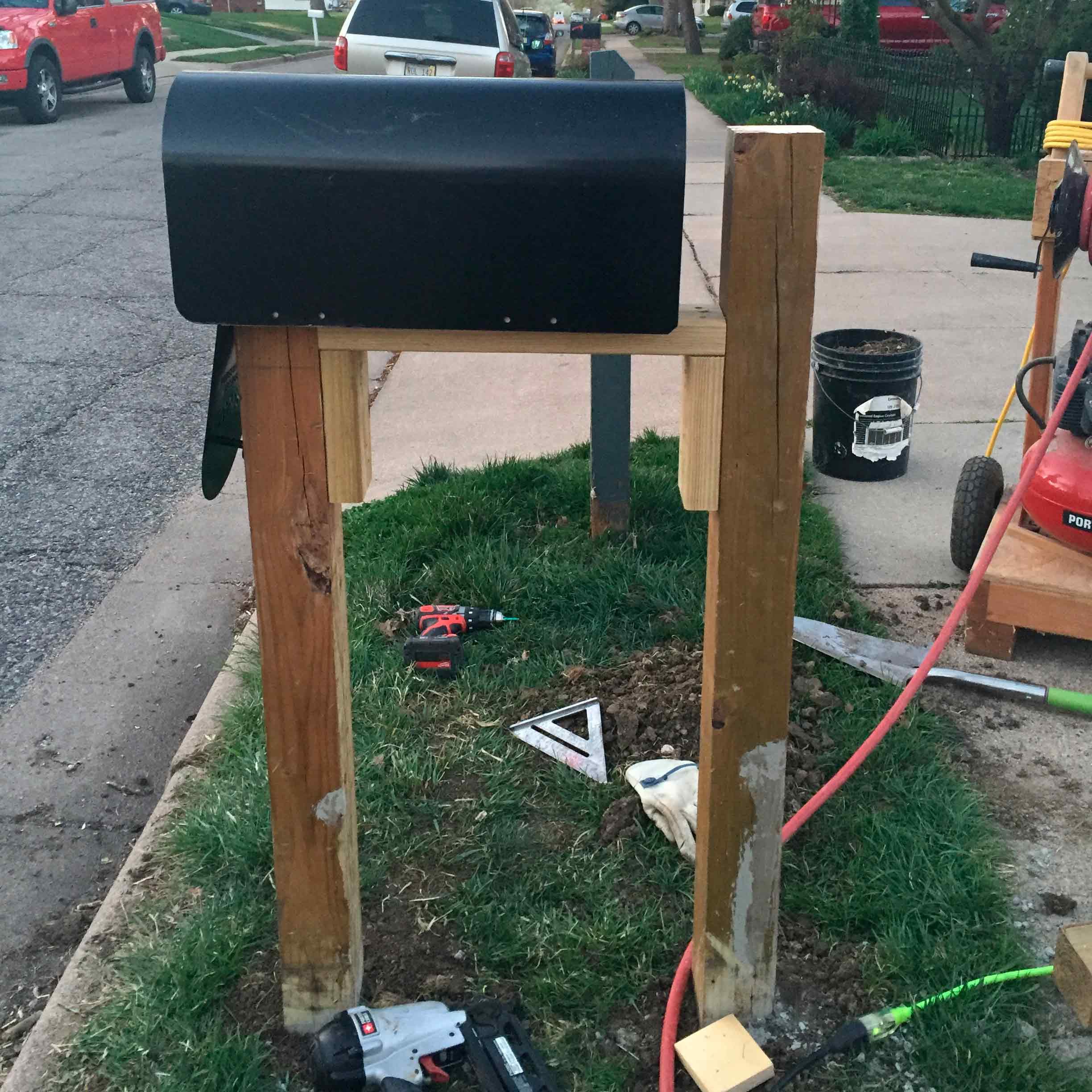 solid cedar mailbox