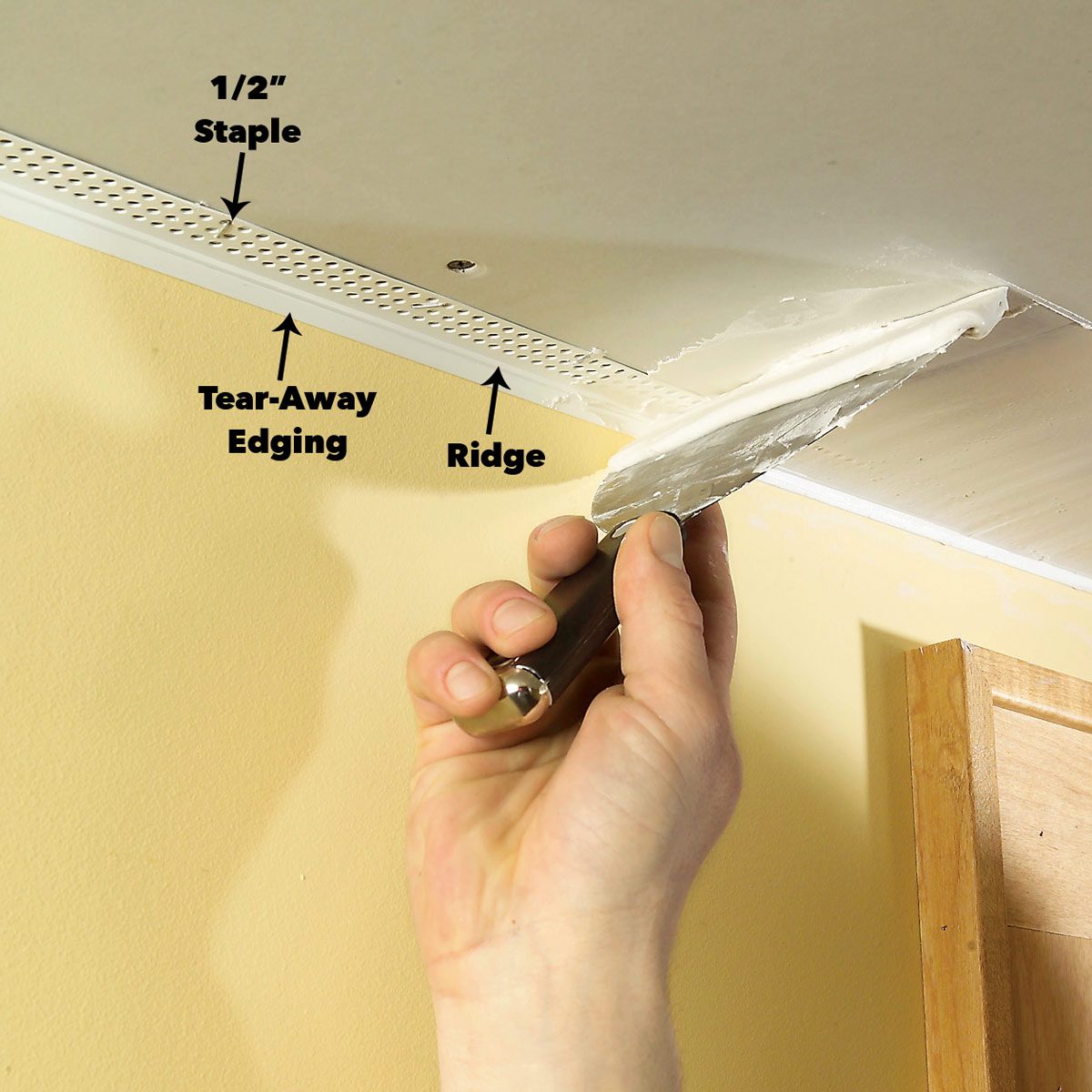 finish tear-away edging