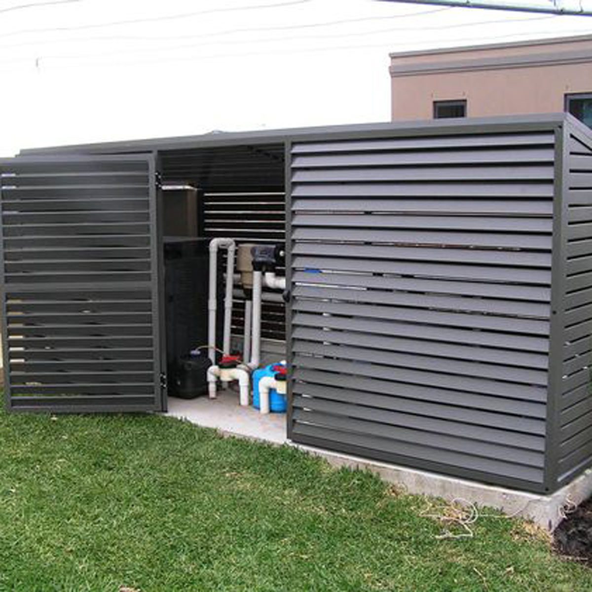 Hide AC Unit with a Well-Ventilated Structure