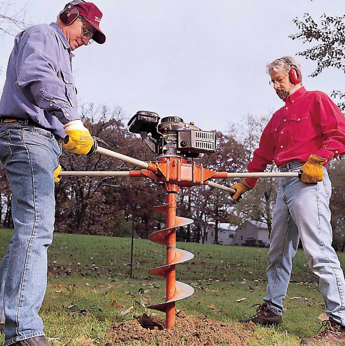 posthole auger digging holes
