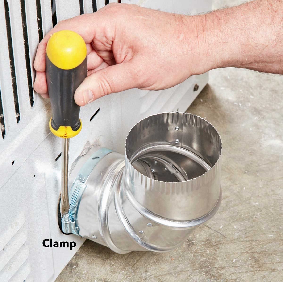 clamp dryer vent