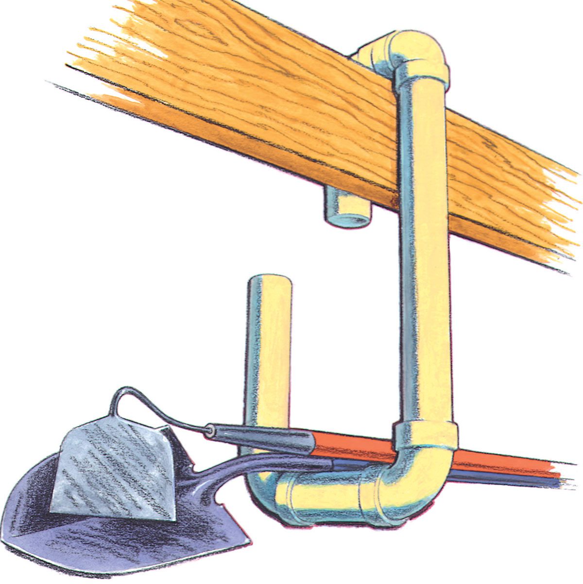 PVC garden tool storage hooks