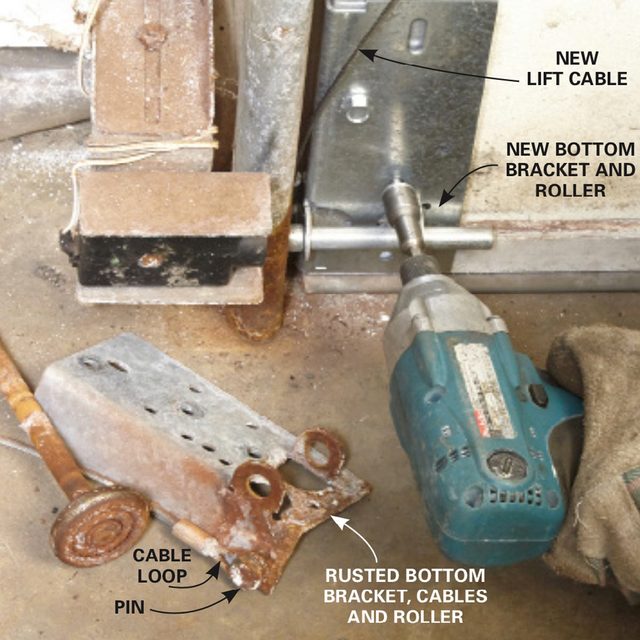 how to replace the bottom brackets, rollers and lift cables