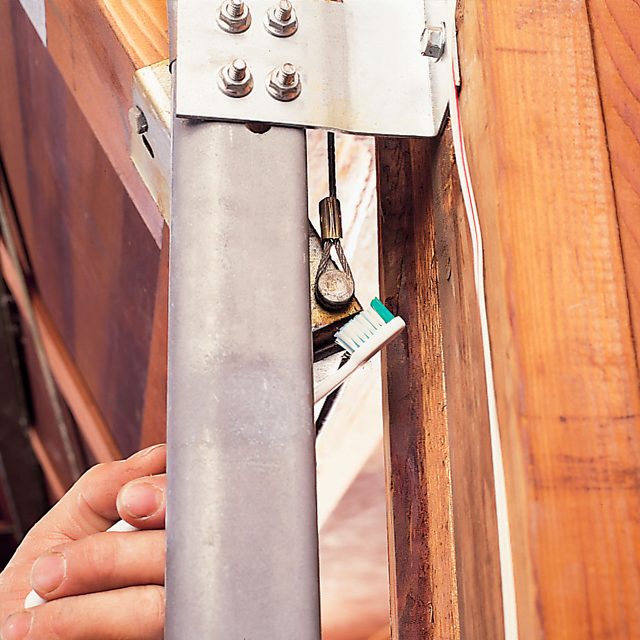 Inspecting the lift cable for wear