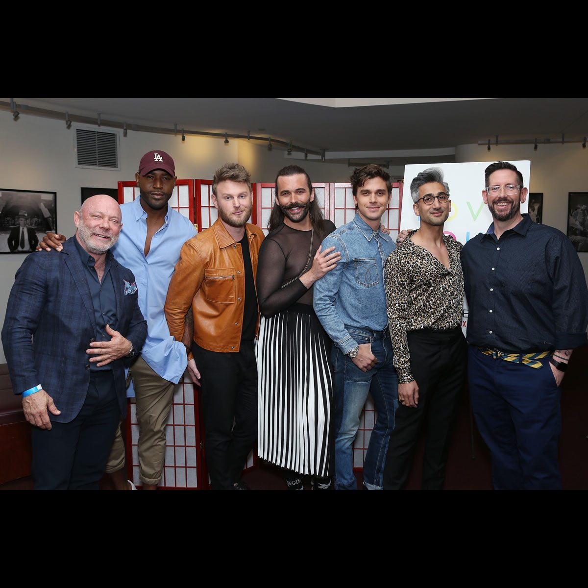 David Collins, Karamo Brown, Bobby Berk, Jonathan Van Ness, Antoni Porowski, Tan France and Damian Hobrook