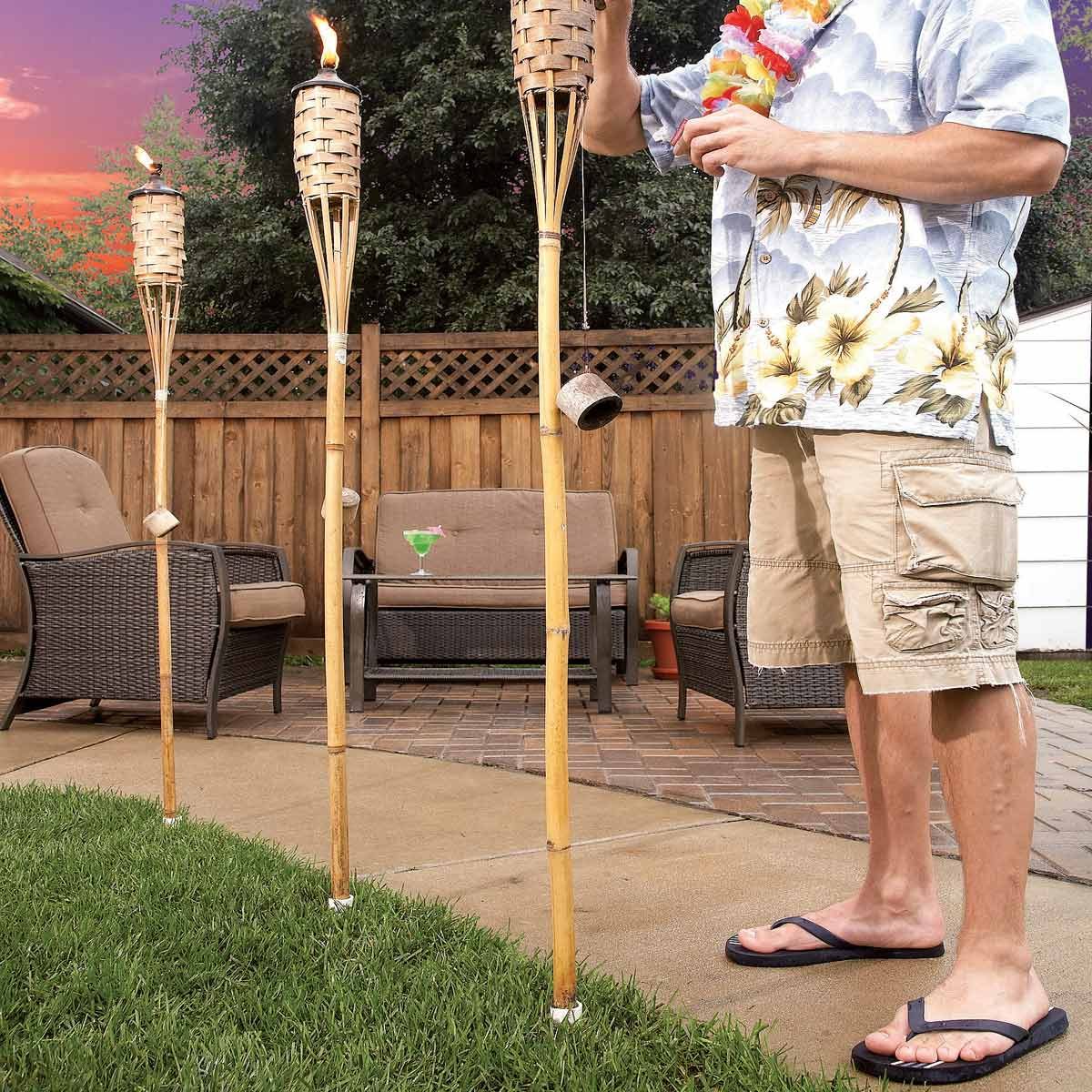permanent tiki torch pvc holders