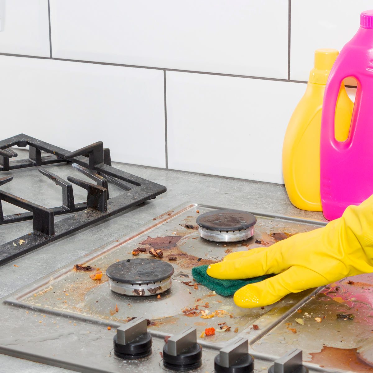 how to clean a stove top