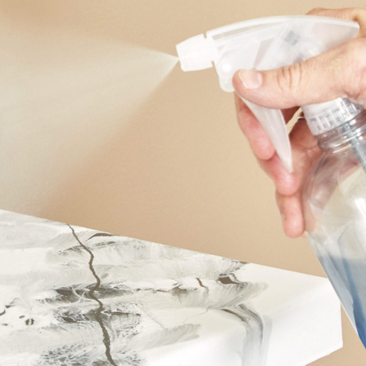 spray on alcohol to epoxy countertop