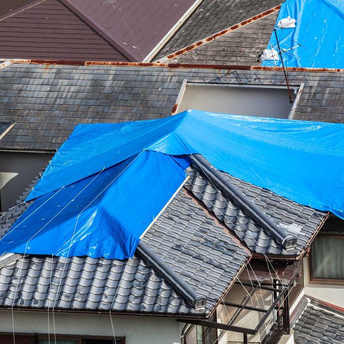 tarps on roofs