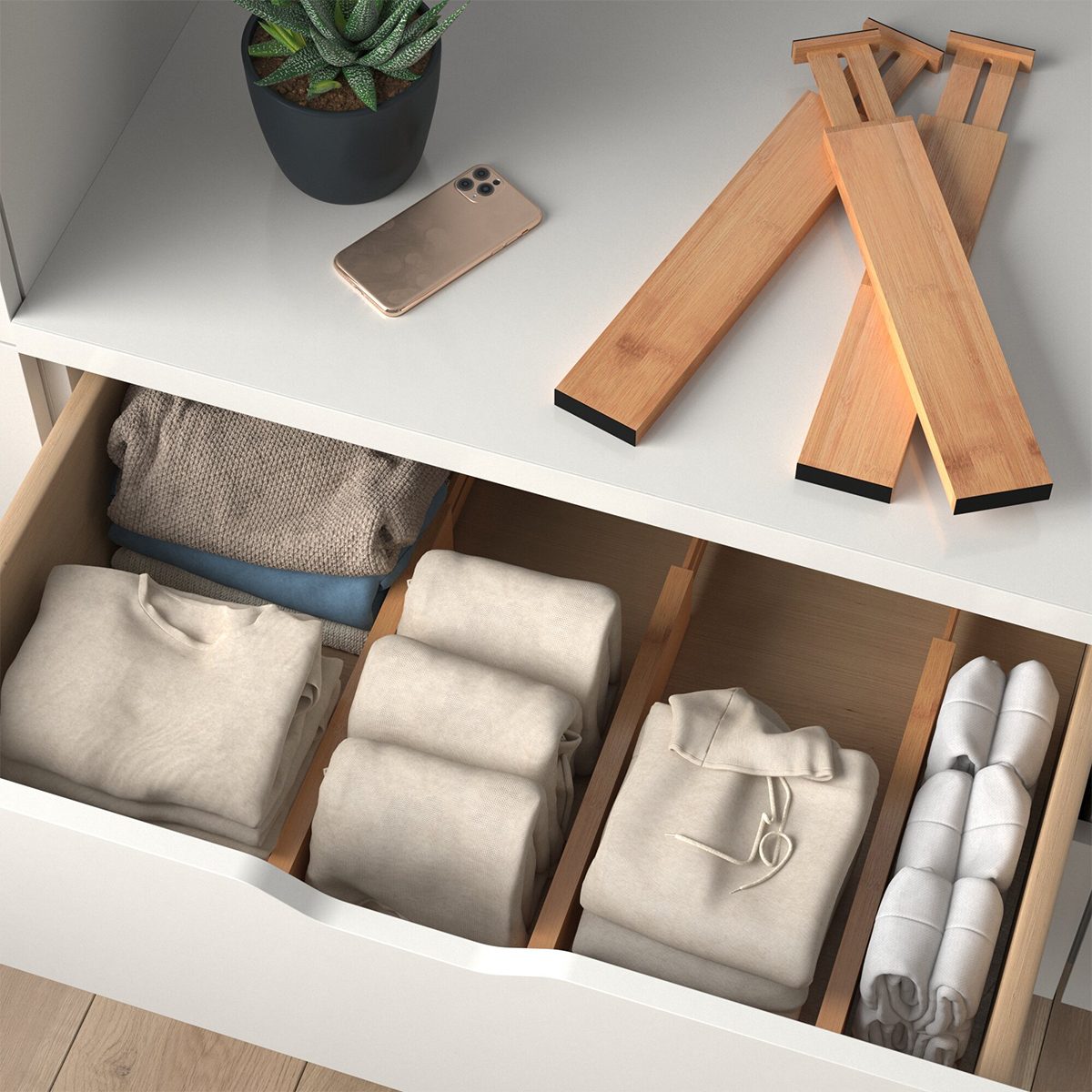 Spring Loaded Drawer Dividers