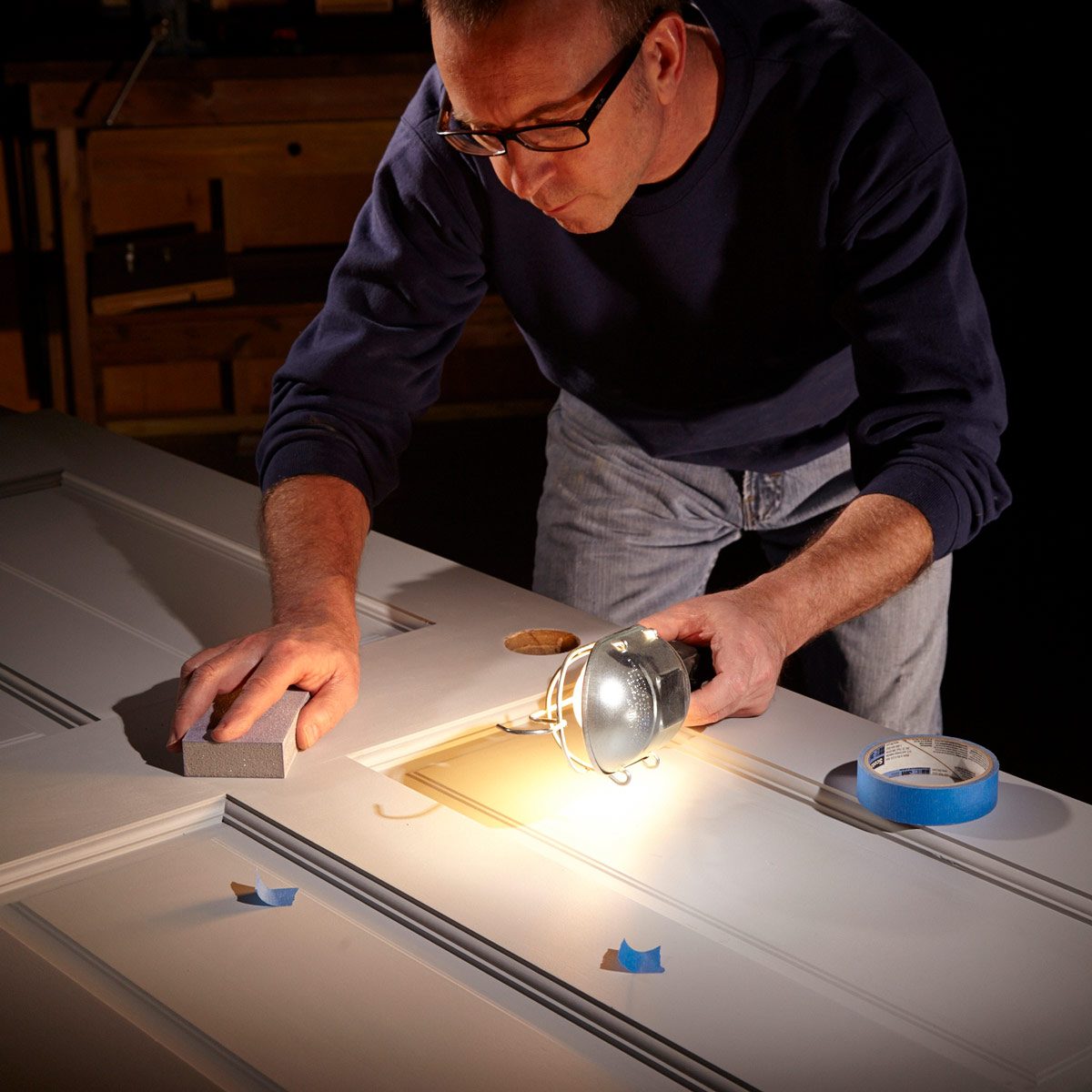 inspect door sanding