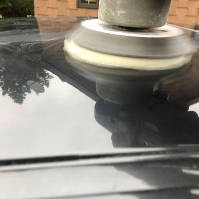 Buffing a car