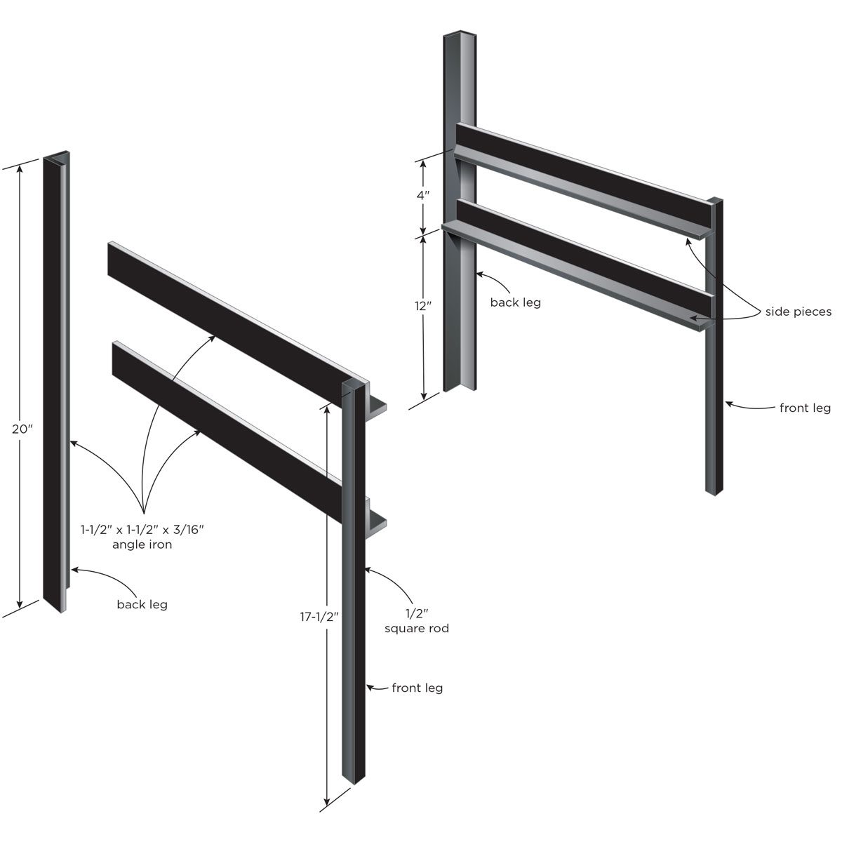Welding plan diagram for step 1