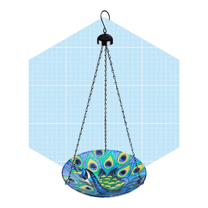 Colorful Hanging Birdbath